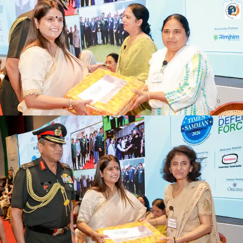Honouring the unparalleled sacrifice of our Veer Naris at Times Samman 2026, presenting a token of respect to the families of our bravehearts.
